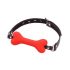 Ida Leather - Bone Shaped Gag (Red) 