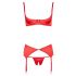 Cottelli - Heart Open Bust Set (Red) 