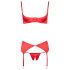 Cottelli - Heart Open Bust Set (Red) 