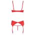 Cottelli - Heart Open Bust Set (Red) 