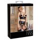 Abierta Fina - Sparkling Strappy Lace Lingerie Set (Black) 