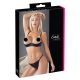 Cottelli - Rhinestone Chain Satin Lingerie Set (Black) 