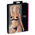 Cottelli - Satin Push-Up Set with Rhinestone Chains (Black) - 85C/L