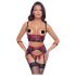 Cottelli Bondage - Red Lace Lift-Up Set