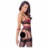 Cottelli Bondage - Matte, Lace Push-Up Set (Red) 