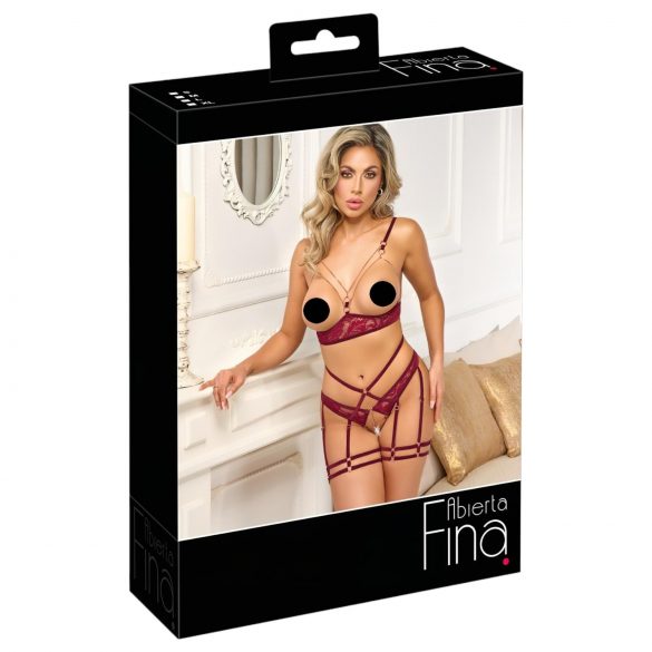 Albierta Fina - chain breast lift set (red) - M