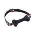 Ida Leather - Bone Shaped Gag (Black) 