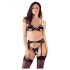 Cottelli - Open, Lace Lingerie Set (Black) 