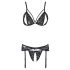 Cottelli - Open, Lace Lingerie Set (Black) 