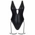 Obsessive Punta Negra - Glossy, Low-Cut Swimsuit (Black) 