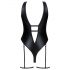 Obsessive Punta Negra - Shiny, Low-Cut Swimsuit (Black) - M