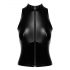 Shiny Zipper Top (Black)  - M