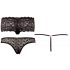 Cottelli - Black Women's Underwear Set (3pcs) 