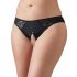 Cottelli Plus Size - Lace Open Crotch Panties (Black) 