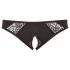 Cottelli Plus Size - Lace Open Crotch Panties (Black)  - XL