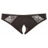 Cottelli Plus Size - Lace Open Crotch Panties (Black)  - 2XL