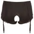 Cottelli Plus Size - Open Bottom Garter Brief (Black)  - 2XL