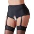 Cottelli Plus Size - Open Bottom Garter Brief (Black)  - 2XL