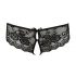 Cottelli - Lace Bow Open Panty (Black)