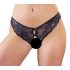 Cottelli - Lace Bow Open Panties (Black) 