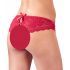 Cottelli - Red Bow-Embellished Open Crotch Panties 