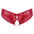 Cottelli - Red Bow-Embellished Open Crotch Panties 