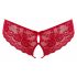 Cottelli - Red Bow-Embellished Open Crotch Panties 