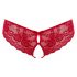 Cottelli - Red Bow Open-Crotch Panties