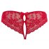 Cottelli - Red Bow Open-Crotch Panties