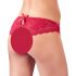 Cottelli - Red Bow-Embellished Open Crotch Panties  - XL