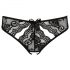 NO:XQSE - Bow-Embellished Open Women's Panties (Black) 