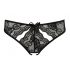 NO:XQSE - Bow-Embellished Open Women's Panties (Black)  - M