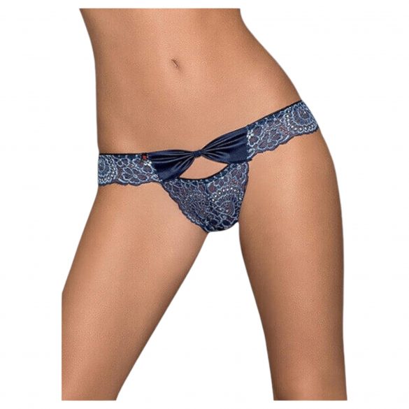 Obsessive Auroria - Bow-embroidered Women's Panties (Blue) 