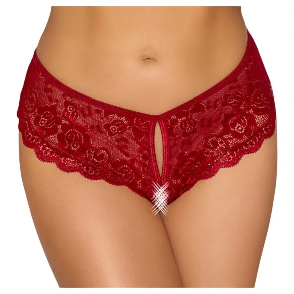 Cottelli - Open Lace Panty (Red)