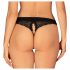 Obsessive Chemeris Open Thong (Black)  - M/L