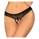 Obsessive Chemeris Open Thong (Black)  - XL/XXL