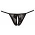 NO:XQSE - Open Lace Thong - Black (S-L) 