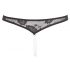 Cottelli - Pearled, Open Lace Thong (Black) - XL