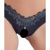 Cottelli - Pearl and Open Flower Women's Panties (Black) 