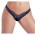 Cottelli - Pearl and Open Flower Women's Panties (Black) 