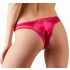 Cottelli - Red Pearl Thong with Open Flower Design 