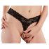 Cottelli - Double Pearl Lace Thong (Black) 