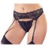 Cottelli - Lace Garter Belt with Thong (Black) 