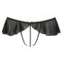 Cottelli - Open, Beaded Frilly Thong (Black) 