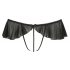 Cottelli - Open, Beaded Frilly Thong (Black)  - XL