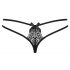 Obsessive Intensa - Double Strap Lace Thong (Black) 