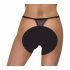 Cottelli - Luxury Embroidered Lily Thong (Black-White)