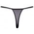 Cottelli - Luxury Embroidered Lily Thong (Black & White) 