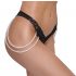 Cottelli - Luxury Embroidered Pearl Thong (Black) 