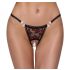 Cottelli - Luxury Rose Pearled Thong (Red-Black) 